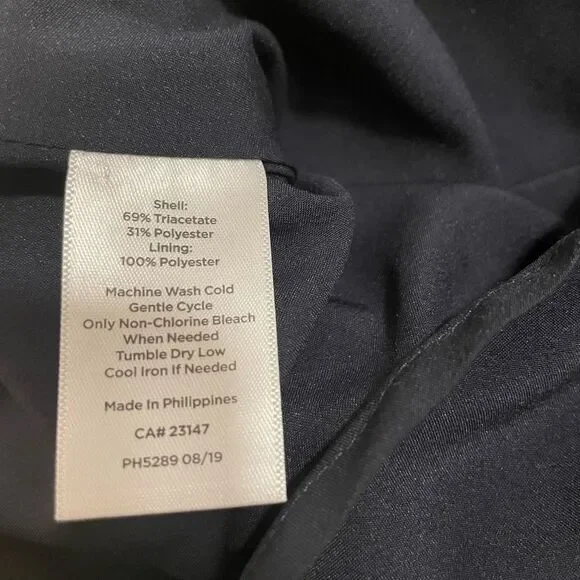 🔵 Talbots Navy Sleeveless Peplum Top – Rounded Neck – Size 6 - Picture 9 of 10